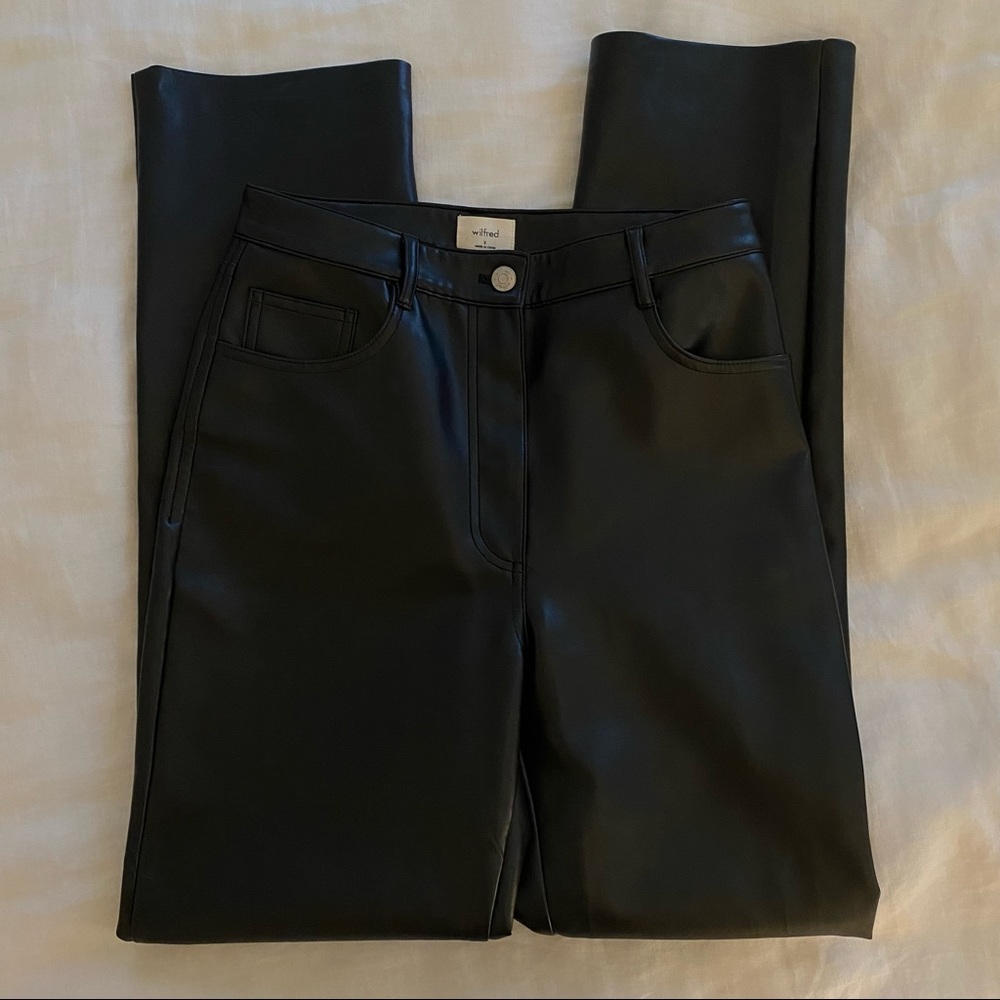 Aritzia Wilfred Melina Leather Pants
